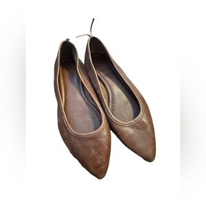 Frye Cognac Brown Ballet Flats. Size 8.